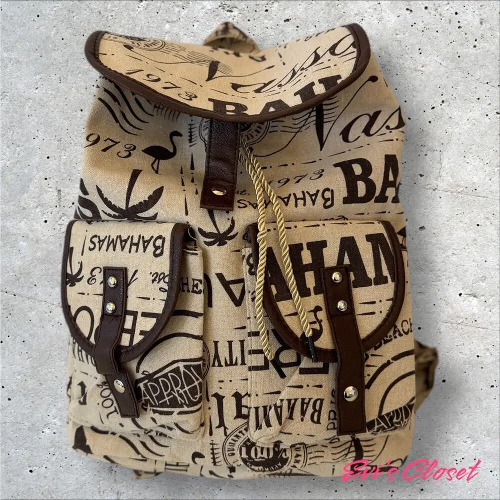 Sea Jewel Nassau Bahamas Backpack Front Pockets Travel Bag ✅